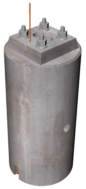 24" DIA. LIGHT POLE BASE
