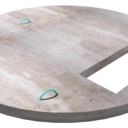 120" Dia. Traffic Top Slab w/30" x 48" Opening