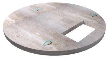 120" Dia. Traffic Top Slab w/30" x 48" Opening