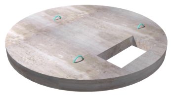 144" Dia. Top Slab w/30"x48" Opening