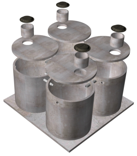 Four Chamber Septic Tank w/Top Slab-8000-14000 Gal - Image 2