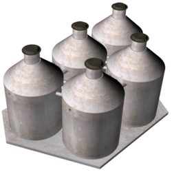 120" Dia. Four Chamber Septic Tank w/High Dome-15000 Gal