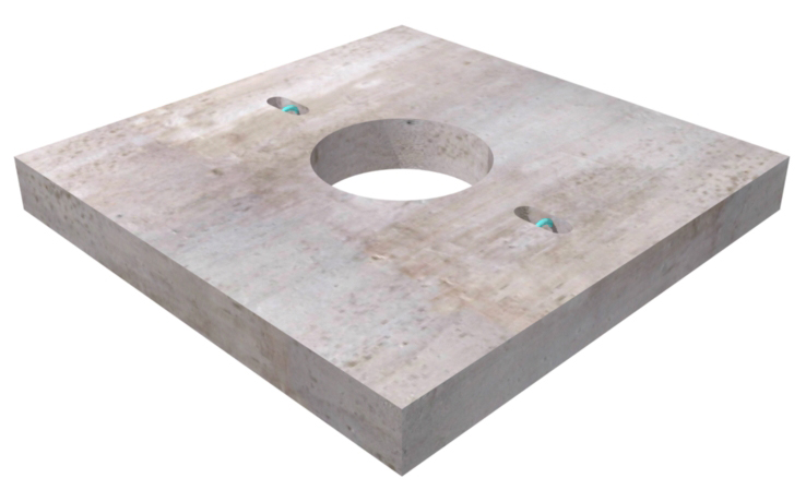 Concrete Base Slab w/ 24" Dia. Sump Hole