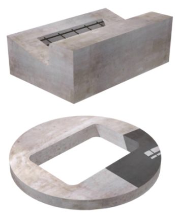 48" Round Curb Inlet Top Slab