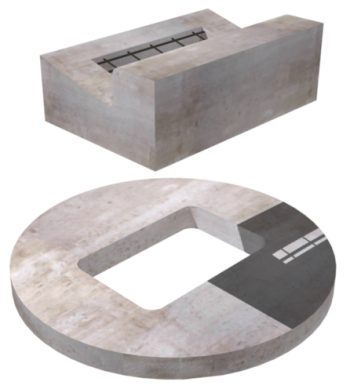 60" Diameter Round Curb Inlet Top Slab