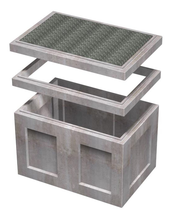 2'-6"x4'-0"x3'-0" Deep Recess Pull Box Edison UGS #220.1 - Image 2