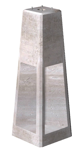 Lamp Base 24″ Square Footing