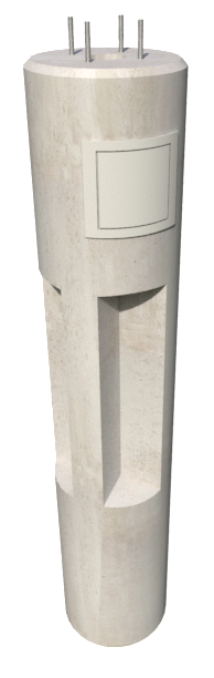 24R-LB-JBOX Lamp Pole Base 24" dia. x varies