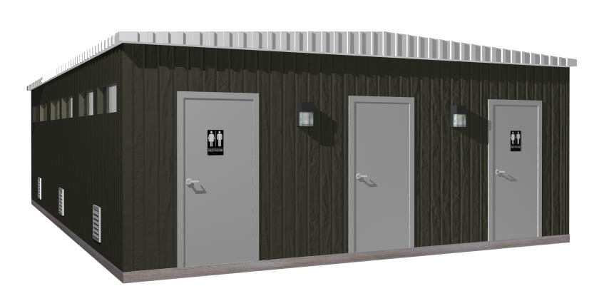 EASI-SET MULTIPLE STALLED RESTROOM 24' x 30'