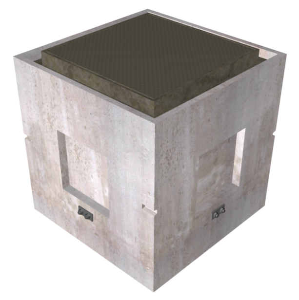 30"x30"x34" Handhole w/Square Frame & Cover