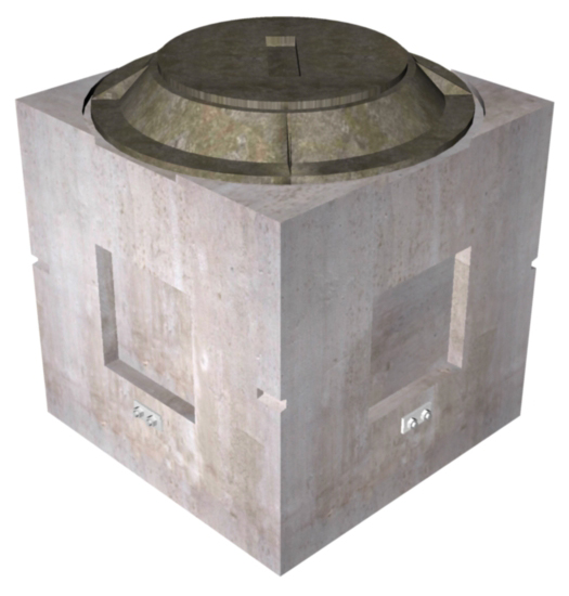 30"x30"x34" Handhole w/Round Frame & Cover