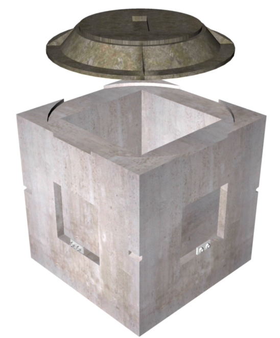 30"x30"x34" Handhole w/Round Frame & Cover - Image 2