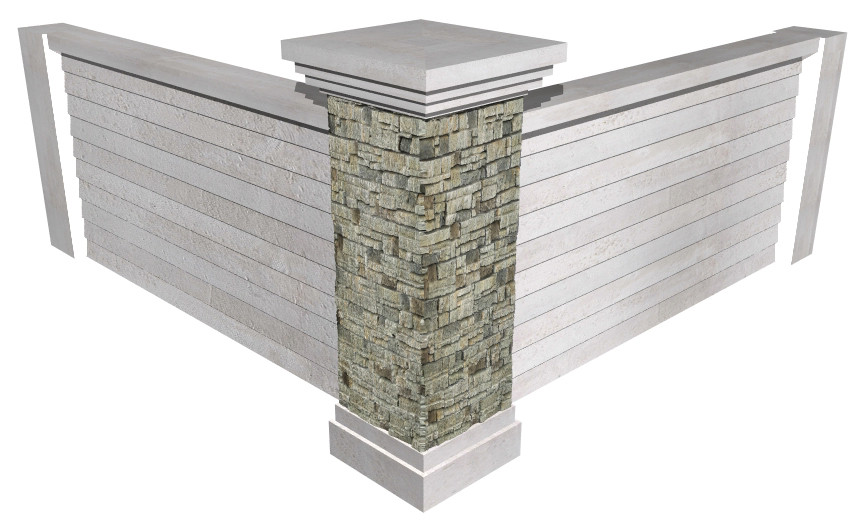Privacy Sound SierraWall-Ledgestone Columns