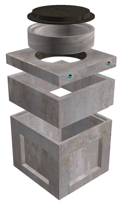 3'x3' Communications Vault w/Manhole - Image 2