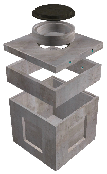 4'x4' Communications Vault w/Manhole - Image 2