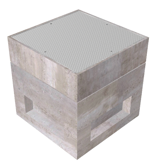 Electrical Pull Box with Riser-3'x3'