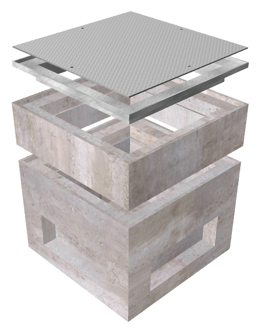 Electrical Pull Box with Riser-3'x3' - Image 2