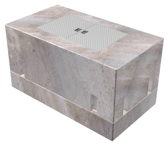 4'x8'x4' Handhole w/Slab/KO