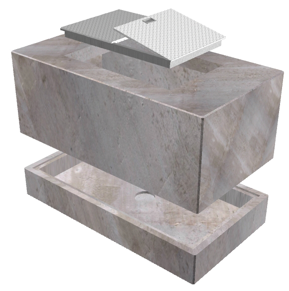 4'x8'x4' Handhole w/Slab/KO - Image 2