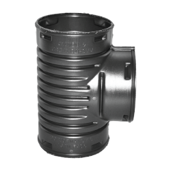 Normandy Corrugated HDPE 4" Straight Tee (H X H X H)