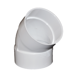 Normandy Solvent Weld PVC 4" 45º 1/8 Bend (H x H)