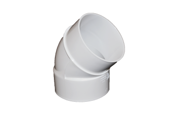 Normandy Solvent Weld PVC 4" 45º 1/8 Bend Street Ell (H x S)