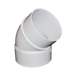 Normandy Solvent Weld PVC 3" 45º 1/8 Bend Street Ell (H x S)