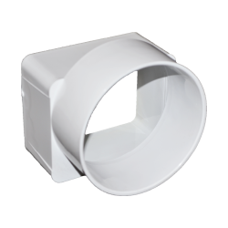 Normandy Solvent Weld PVC 3"x4"x4" Offset Flush-fit Downspout Adapter (DS x H)