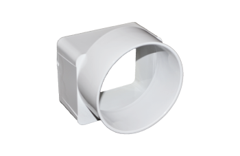 Normandy Solvent Weld PVC 2"x3"x3" Offset Flush-fit Downspout Adapter (DS x H)