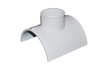Normandy Solvent Weld PVC 1"-1/2x4" Saddle Tee (DWV HUB x S&D PIPE)