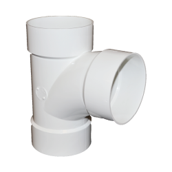 Normandy Solvent Weld PVC 4" Sanitary Tee (H x H x H)